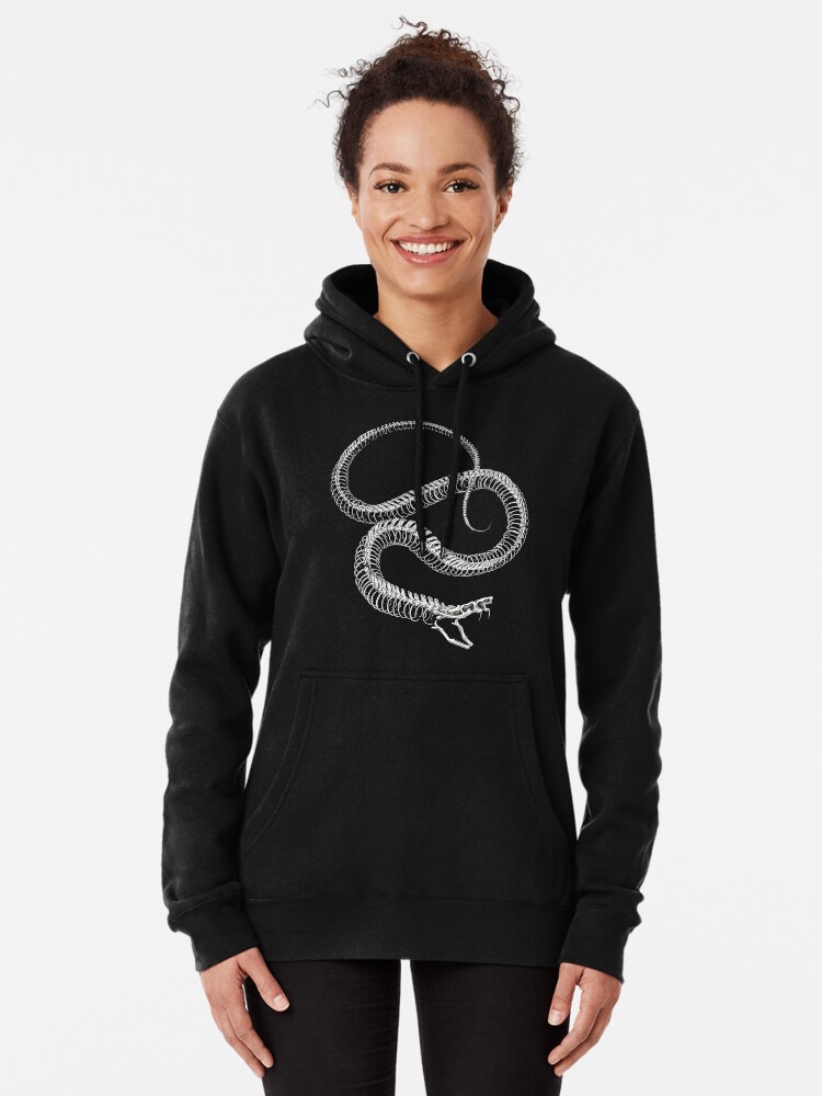 Sudadera con capucha for Sale con la obra Esqueleto de serpiente de Varg Massari Redbubble