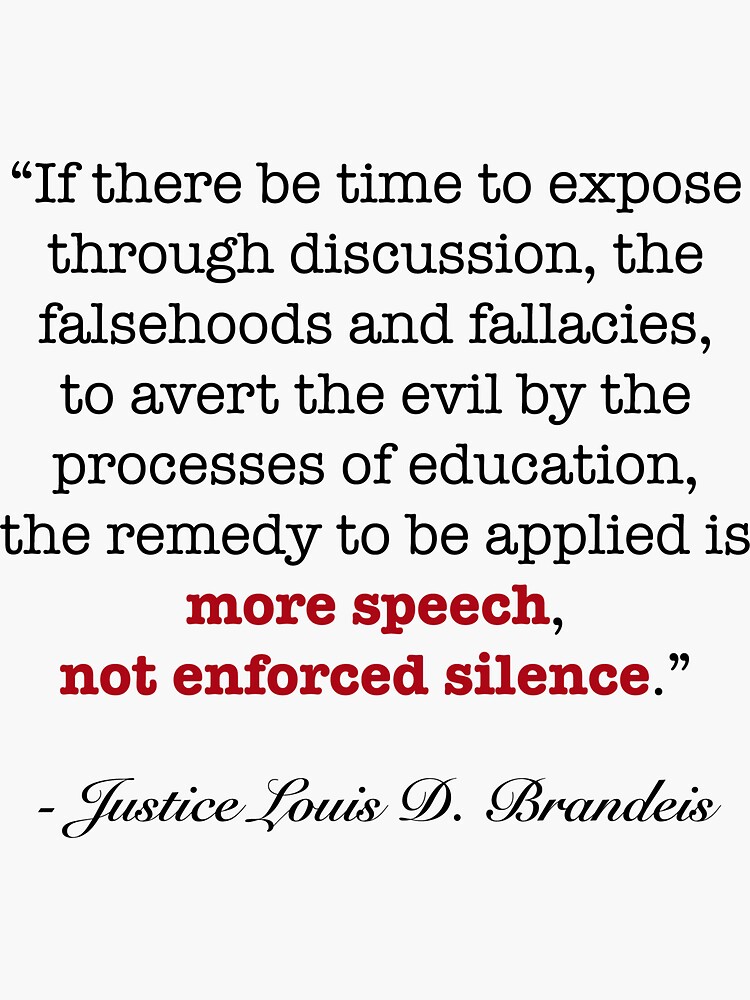 more speech not enforced silence meaning