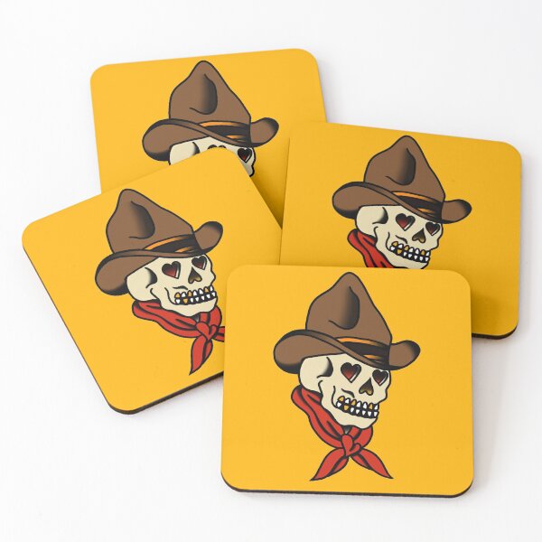 Item preview, American Traditional Cowboy Skull designed and sold by griff1.