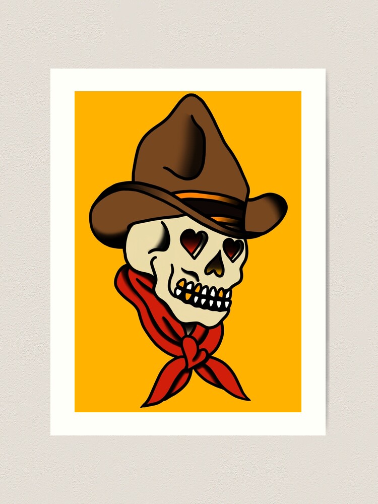 Dallas Cowboys Skull Art Art Print