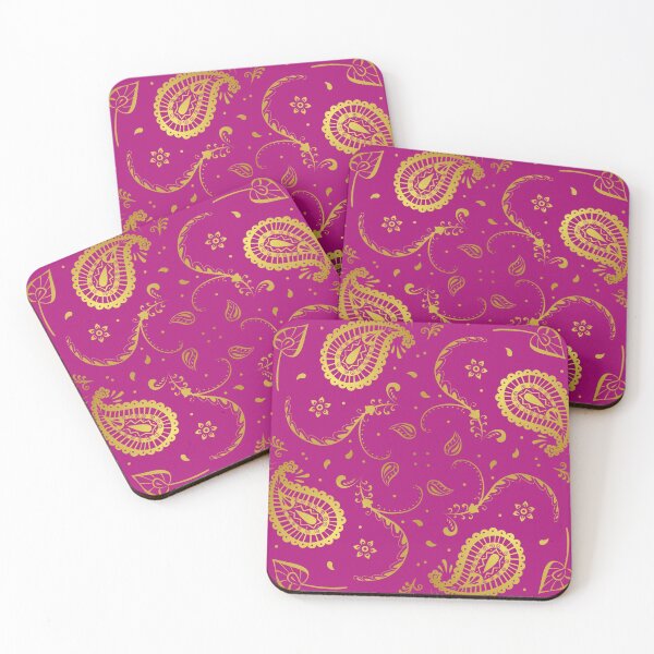 Item preview, patrón fucsia-dorado designed and sold by Fotinired21.