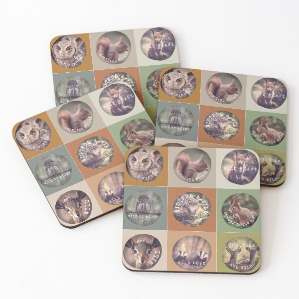 Item preview, Cute Woodland Animals Wild Forest Patchwork Creatures Nature Forestcore designed and sold by BohoStudio.