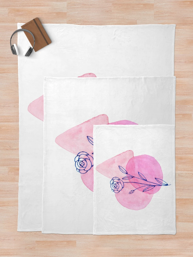 Thumbnail 5 of 6, Throw Blanket, Rose Minimalism designed and sold by RapiLoco.
