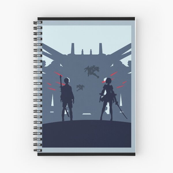 Artikelvorschau, 9S & 2B Nier - Minimalistischer Reisestil - Videospielkunst entworfen und verkauft von PopCultArcade.