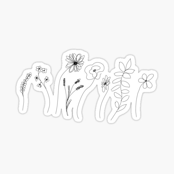 Flower doodles Sticker
