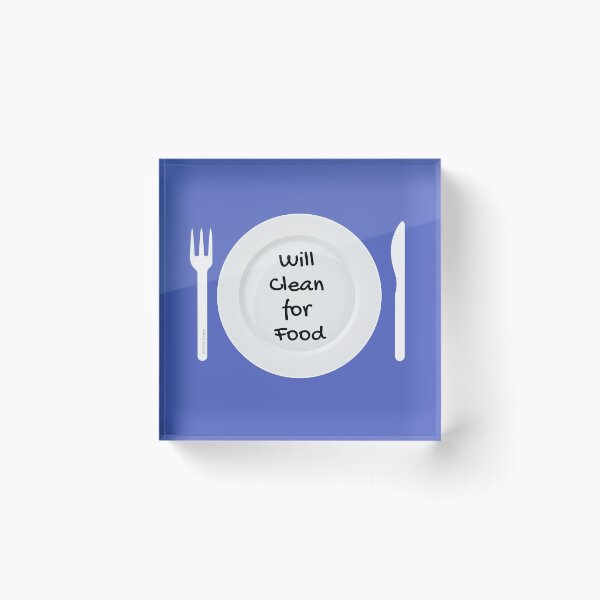 Item preview, Will Work For Food Funny House Cleaning Housework Design designed and sold by SavvyCleaner.