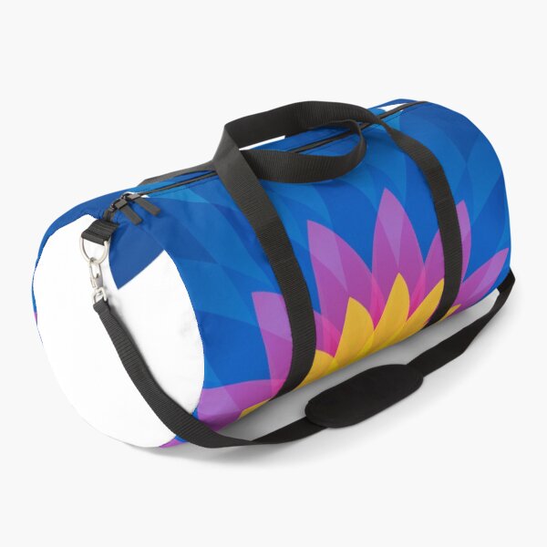Artikelvorschau, SUNBURST BLUMENGRAFIK BLAU / ROSA / GELB entworfen und verkauft von WOOFANG.