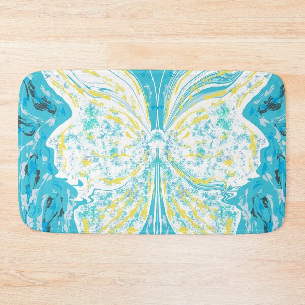 Item preview, Aqua and lemon butterfly design designed and sold by Diane Hunter Art.