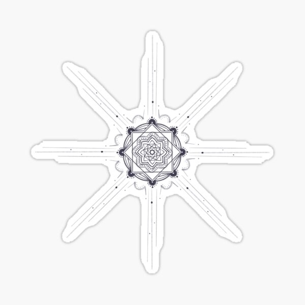 Starlight mandala sketch Sticker
