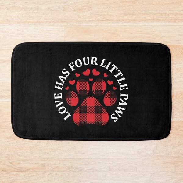 Item preview, Love has four little paws plaid valentine  designed and sold by TrendingTees4u.