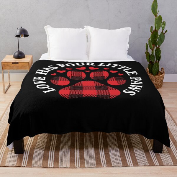 Item preview, Love has four little paws plaid valentine designed and sold by TrendingTees4u.
