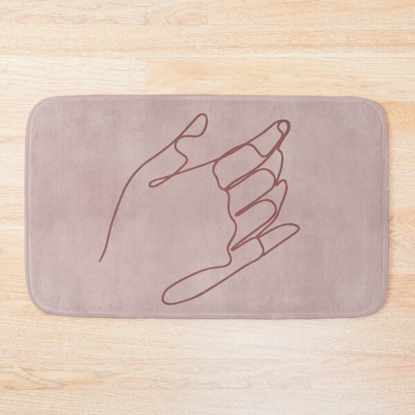 Item preview, One Line Art Woman Hand Light Mauve designed and sold by cannevas.
