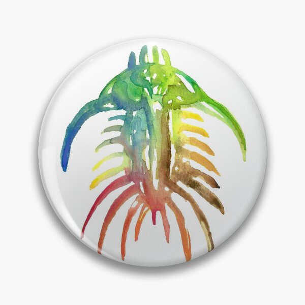Item preview, Watercolor Fossil Trilobite II in Rainbow designed and sold by VivtheFish.
