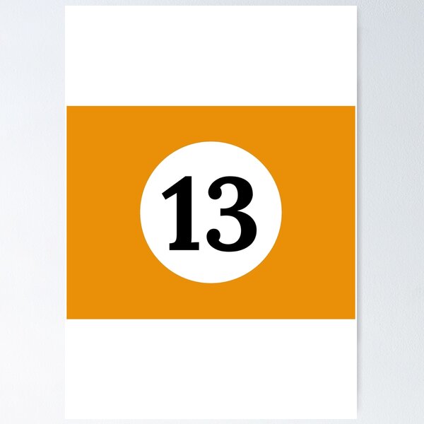 Item preview, Billiard 13 Ball Orange Stripes  designed and sold by Taumaturgo.