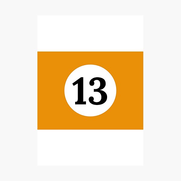 Item preview, Billiard 13 Ball Orange Stripes  designed and sold by Taumaturgo.