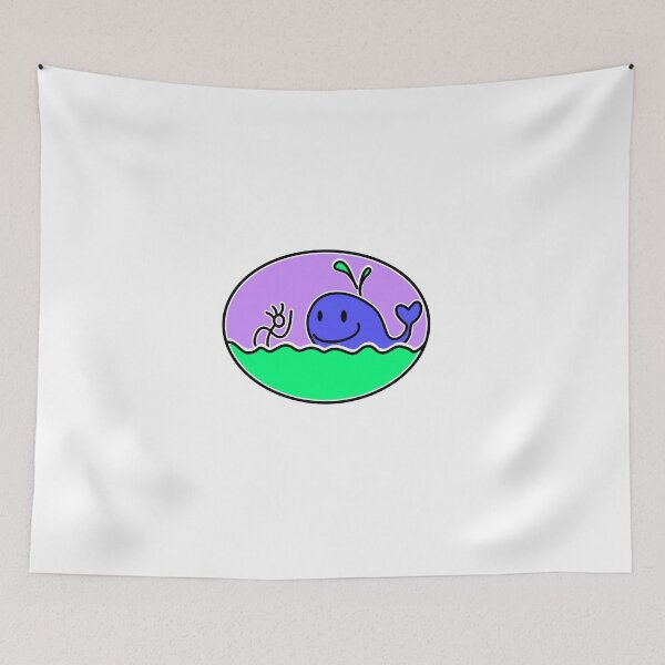 Item preview, whale hello - hello whale HOLA BALLENA (preppy whale) stickers Funny whale designed and sold by Francesc Xavier Carrera Güenaga.