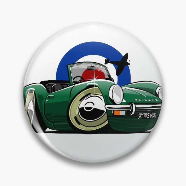 Item preview, Triumph Spitfire Mk III caricature green designed and sold by car2oonz.