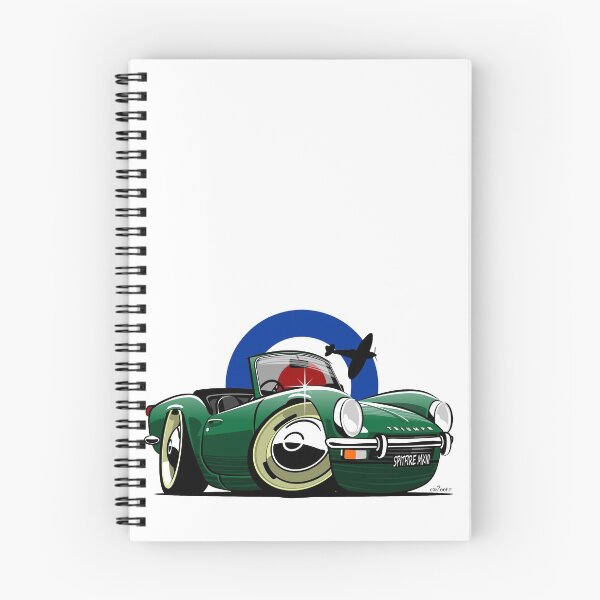 Item preview, Triumph Spitfire Mk III caricature green designed and sold by car2oonz.