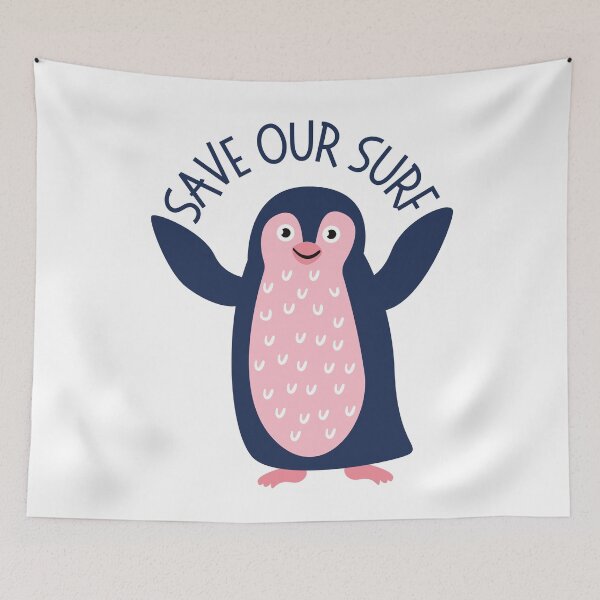 Item preview, Penguin Save Our Surf designed and sold by casualism.