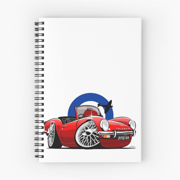 Item preview, Triumph Spitfire Mk III caricature red designed and sold by car2oonz.