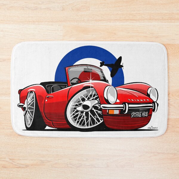 Item preview, Triumph Spitfire Mk III caricature red designed and sold by car2oonz.
