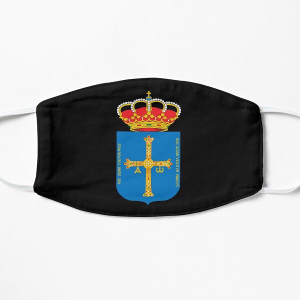 escudo de armas de la bandera de asturias Mascarilla plana