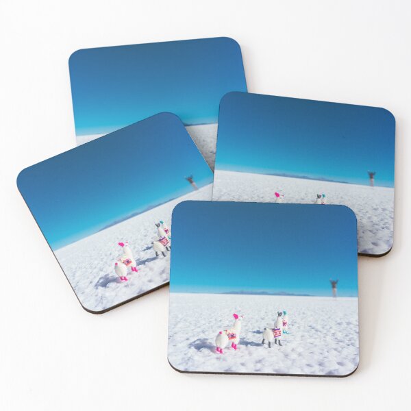 Item preview, Llamas looking into the distance on the Salt Flats, Bolivia designed and sold by Carrie Lyman Photography.