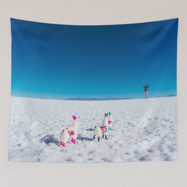 Item preview, Llamas looking into the distance on the Salt Flats, Bolivia designed and sold by Carrie Lyman Photography.