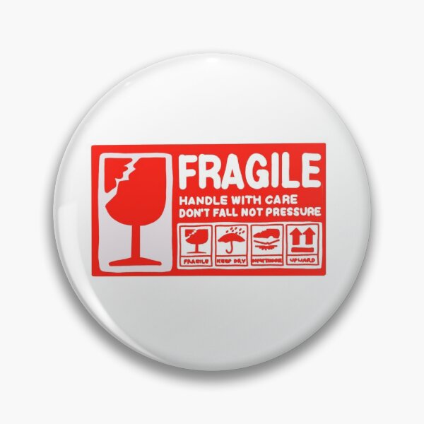 Item preview, Red Fragile label package sticker designed and sold by Karinayusuf.