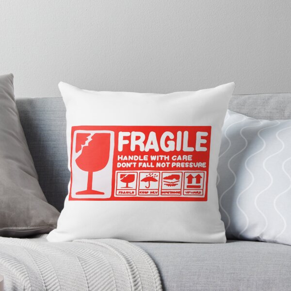 Item preview, Red Fragile label package sticker designed and sold by Karinayusuf.