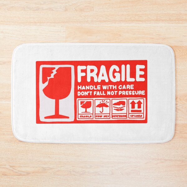 Item preview, Red Fragile label package sticker designed and sold by Karinayusuf.