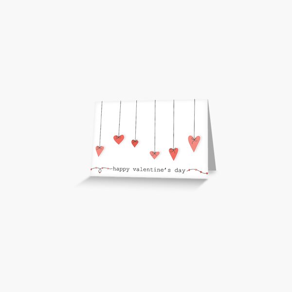 Happy Valentine's Day Hearts Greeting Card