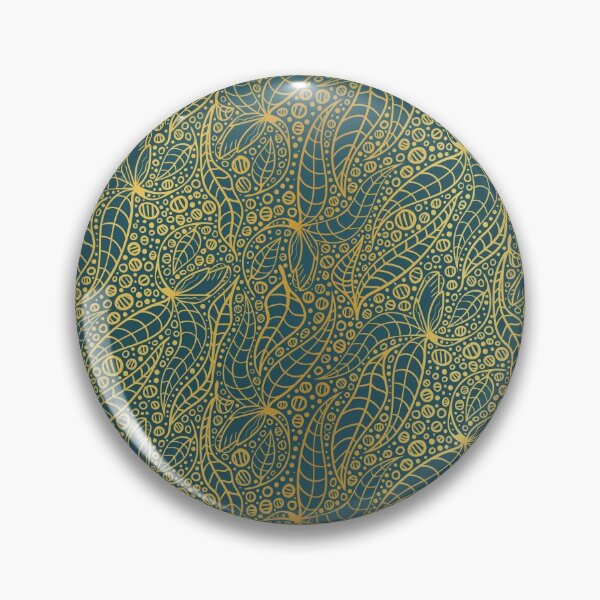 Item preview, intricate botanical pattern with leaves and dots designed and sold by rysunki-malunki.