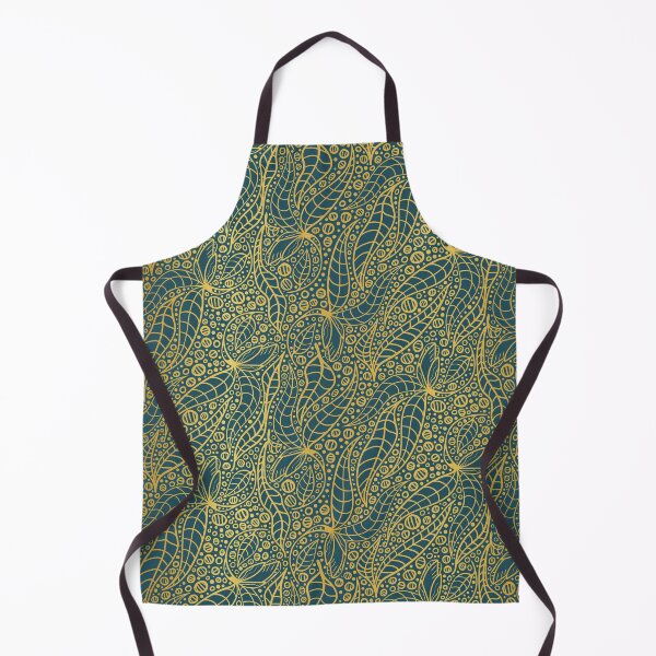 Item preview, intricate botanical pattern with leaves and dots designed and sold by rysunki-malunki.