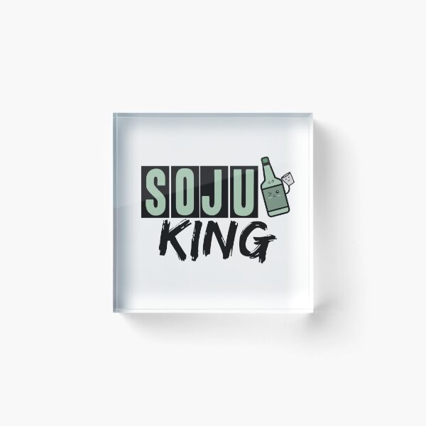 Item preview, Soju King Funny Drinking Korean Birthday Black designed and sold by RainbowPandas.