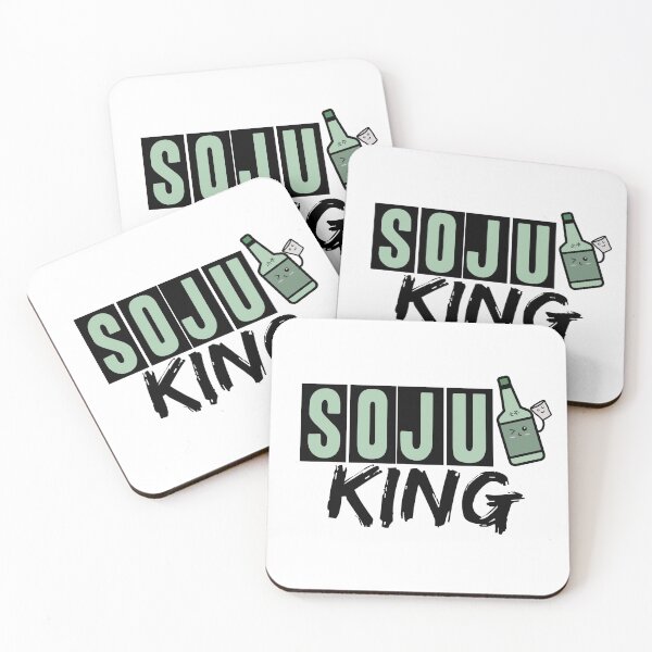 Item preview, Soju King Funny Drinking Korean Birthday Black designed and sold by RainbowPandas.