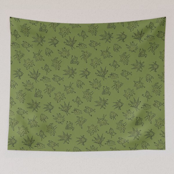 Item preview, A cartoony dead leaf pattern in black line designed and sold by MatthewJSimpson.
