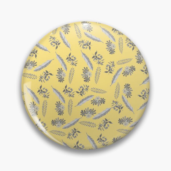 Item preview, Leaves and Flower Yellow and Grey designed and sold by Orchyd.