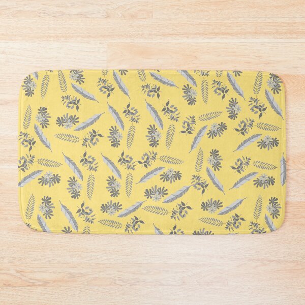Item preview, Leaves and Flower Yellow and Grey designed and sold by Orchyd.