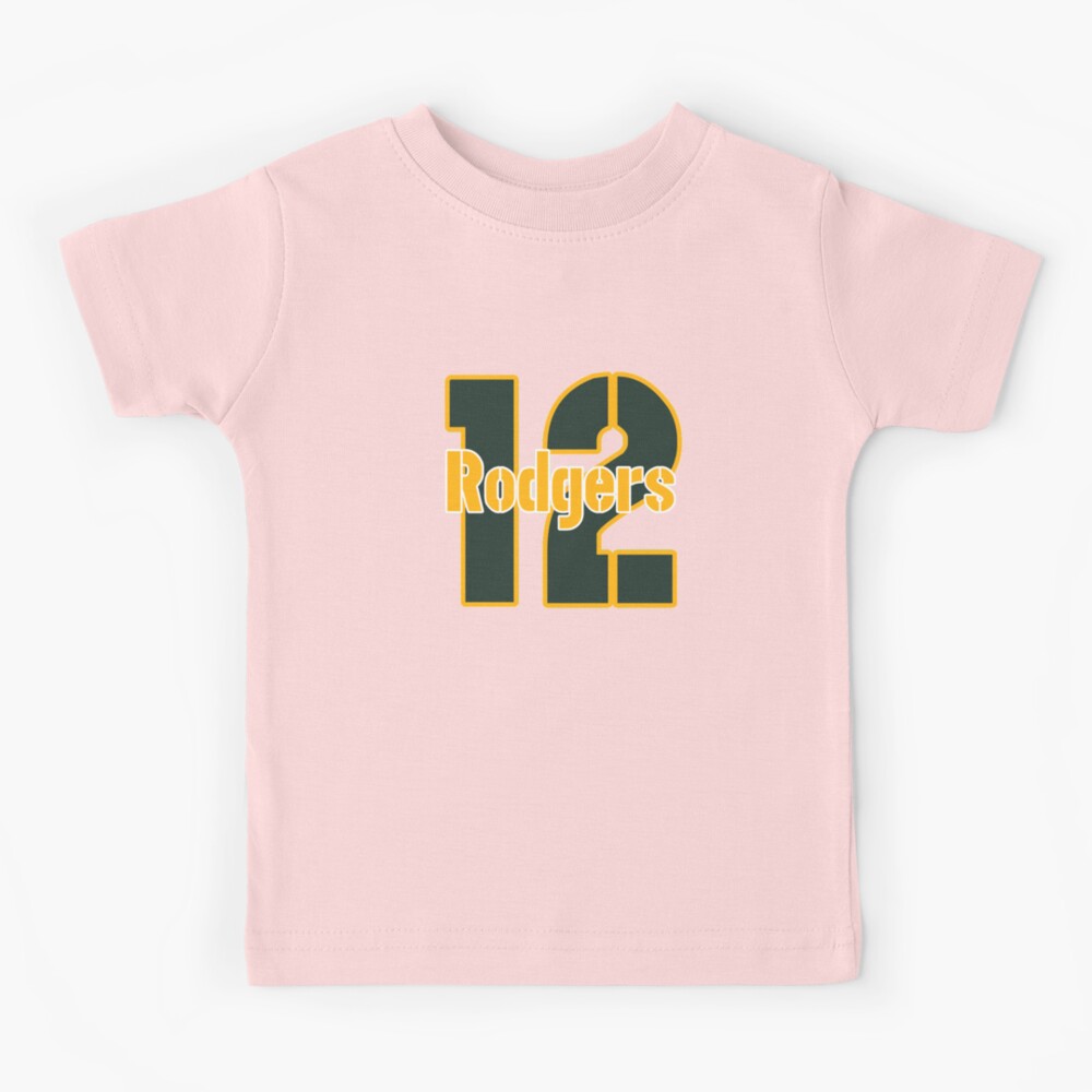 Girls Youth Aaron Rodgers Pink Green Bay Packers Fashion Fan Gear V-Neck  T-Shirt