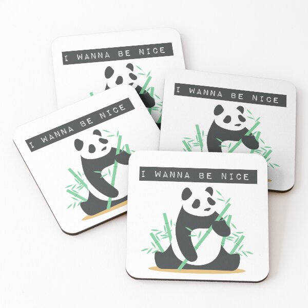 Item preview, I wanna be nice cute big Panda Illustration Tshirt designed and sold by faudeltn.