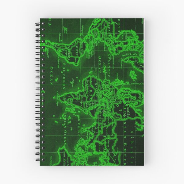 Item preview, World Map (1766) Black & Green designed and sold by BravuraMedia.