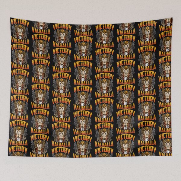 Item preview, Victory Or Valhalla Norse Mythology Viking Warrior Tile Pattern designed and sold by perfectpresents.