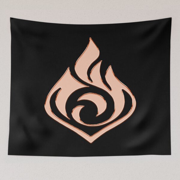 Item preview, Genshin Impact Symbol Element Fire Pyro Natlan - Muted Colours designed and sold by Fregoulix.