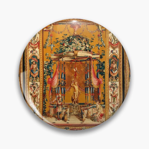 Item preview, Grotesque FrenchTapestry, Offering To Bacchus With Musicians,Grapes ,Flowers,Floral Motifs designed and sold by BulganLumini.