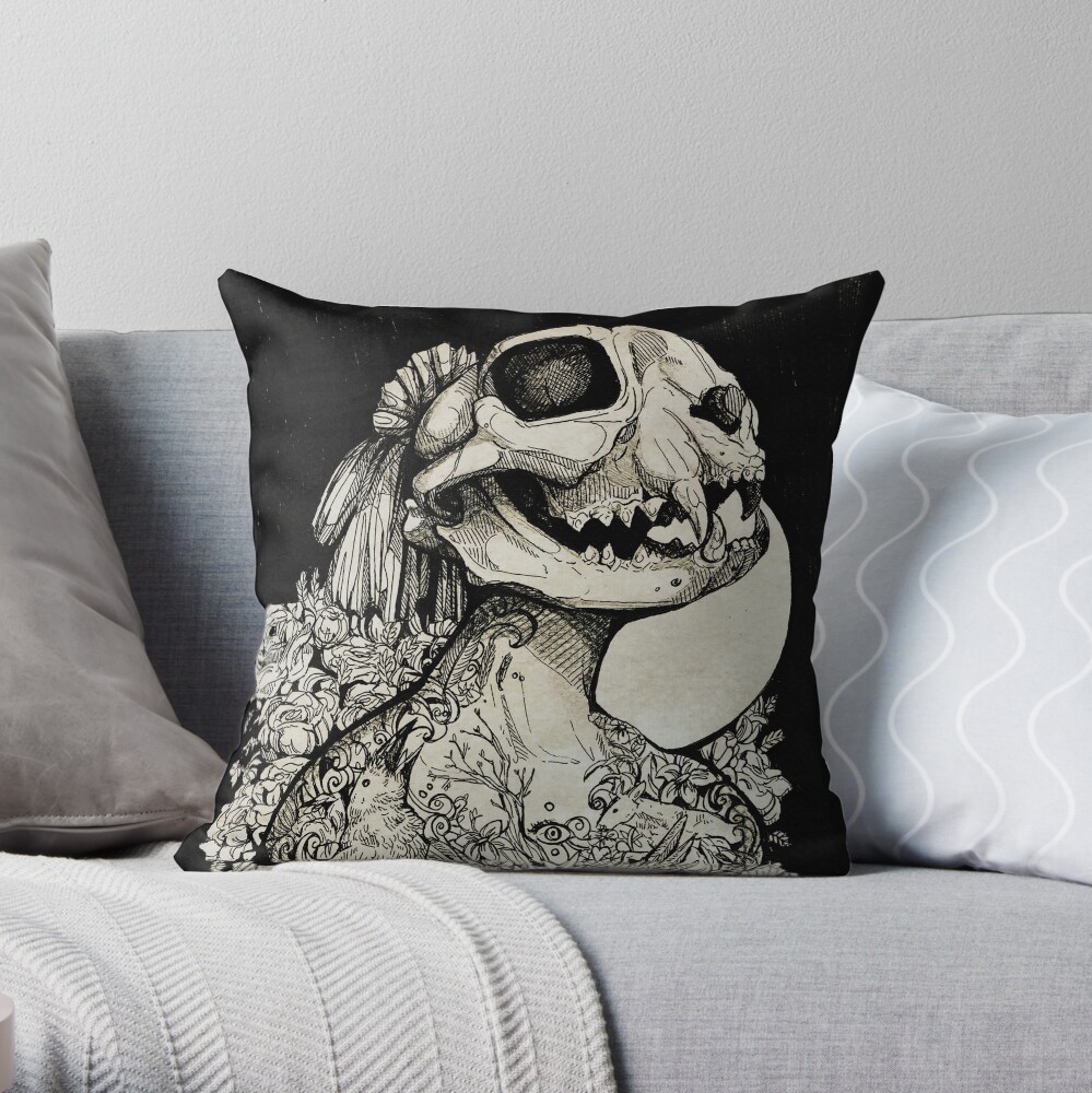 Item preview, Throw Pillow designed and sold by WOLFSKULLJACK.