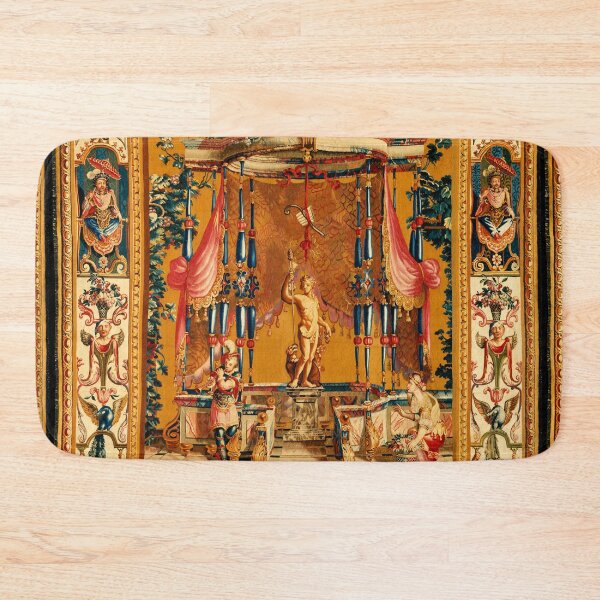 Item preview, Grotesque FrenchTapestry, Offering To Bacchus With Musicians,Grapes ,Flowers,Floral Motifs designed and sold by BulganLumini.