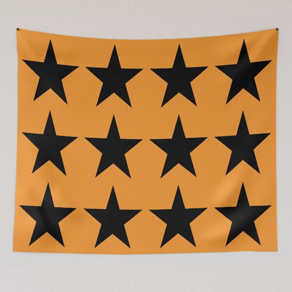 Item preview, Large BLACK and ORANGE STARS  designed and sold by RachelMacht.