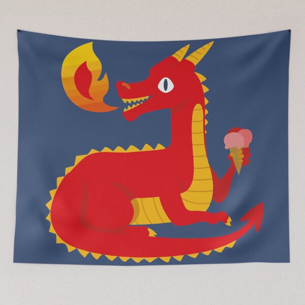 Item preview, Playful Dragon Eating Ice Cream designed and sold by SLAG-Creative.