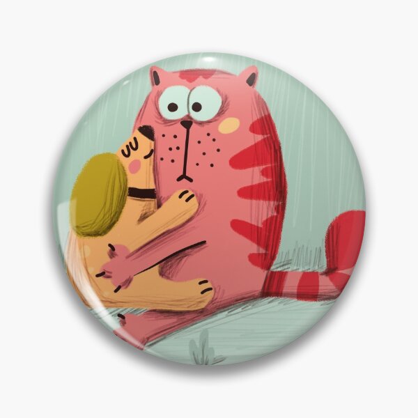 Item preview, Dog and Cat hugging designed and sold by Lacrimosa Ira.